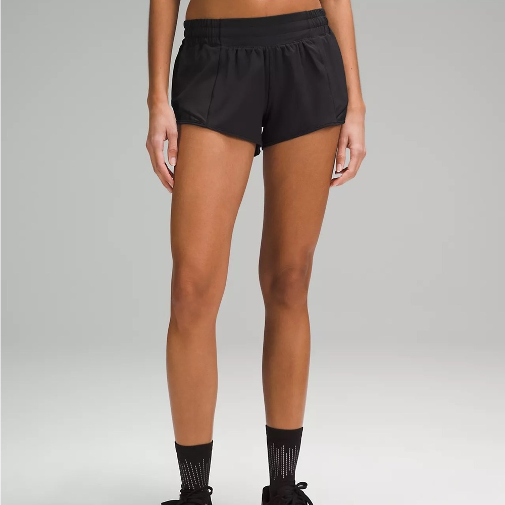 Black Hotty Hot Low-Rise Lined Short 2.5"